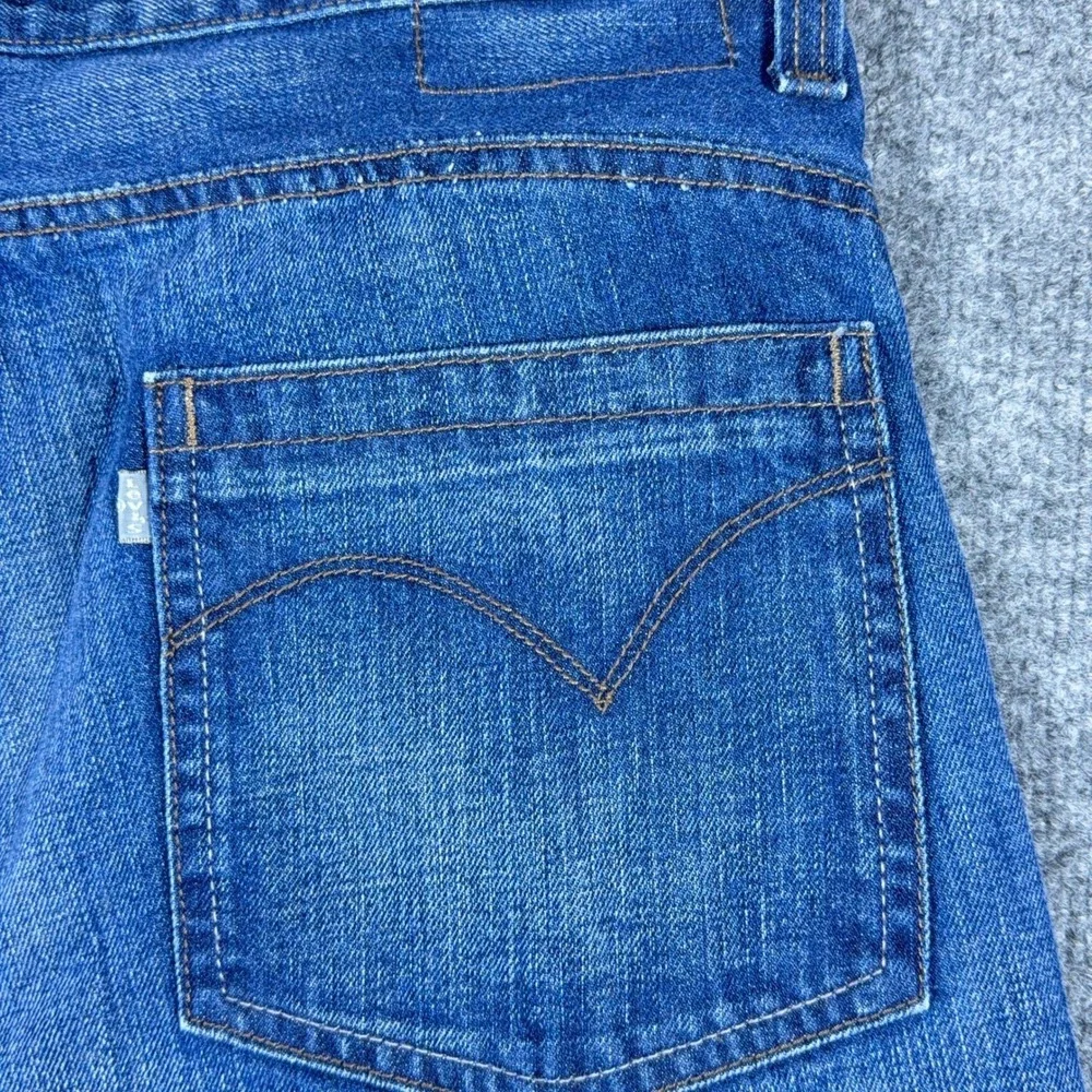 Levis SilverTab Mens Straight Leg Jeans Medium Wash Blue Denim 247M Tag 35 Waist